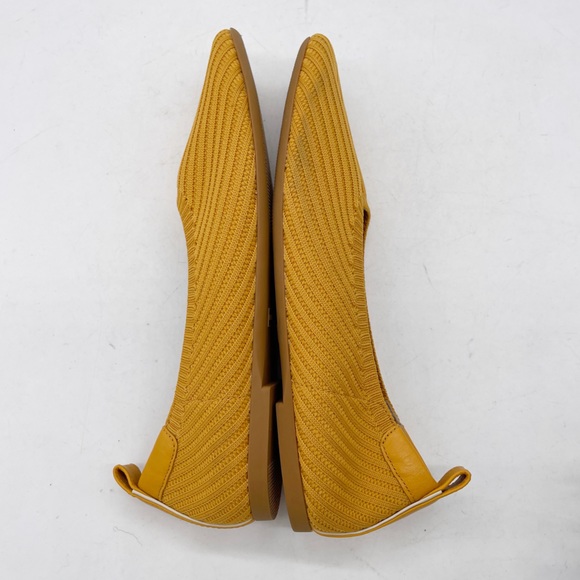 Everlane Womens The Day Glove in ReKnit Mustard Yellow Flats Size 7.5 Balletcore - Picture 9 of 12